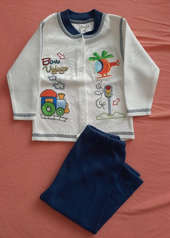 Renkli Baskılı Bebek Erkek Takımı