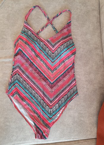 Defacto Çapraz Bantlı Pembe Mayo - Görsel 4