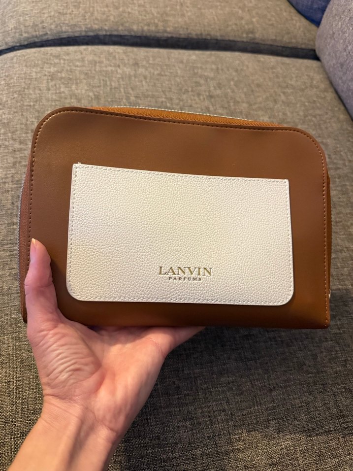 Lanvin Bej Deri Kadın portföy seyahat çantası
 - Görsel 4