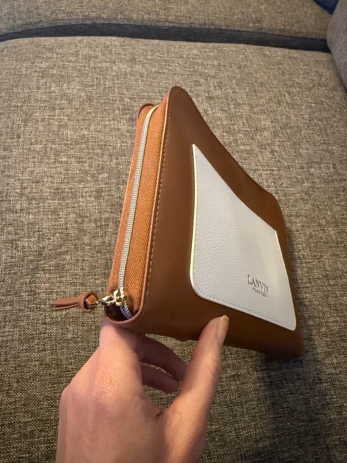 Lanvin Bej Deri Kadın portföy seyahat çantası
 - Görsel 2