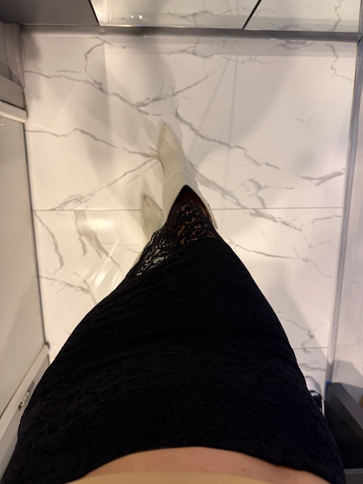 Siyah Dantel Detaylı Midi kalem Etek bershka - Görsel 3