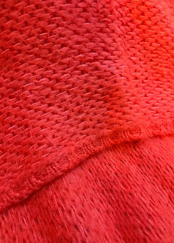 Turuncu Balıkçı Yaka Örgü Kadın Kazak - Görsel 3