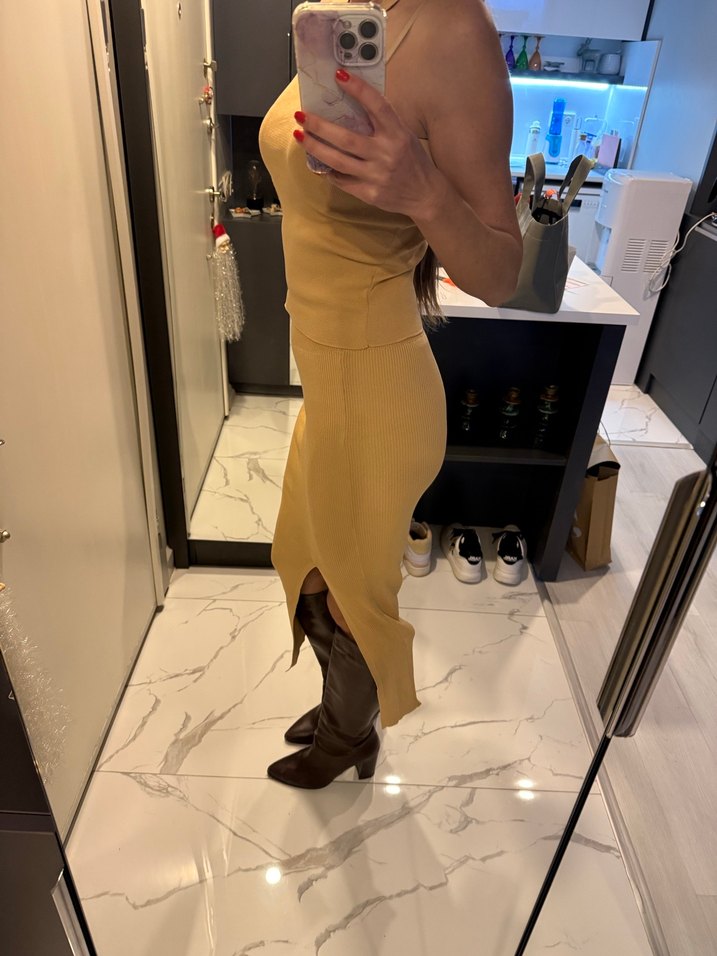 Triko bluz etek takım  - Görsel 2