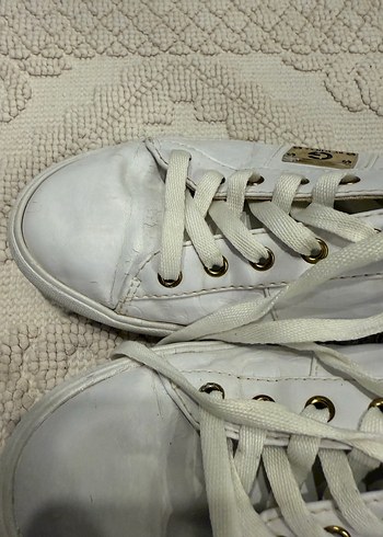 Beyaz Bağcıklı Kadın Sneakers G bu Guess marka - Görsel 3