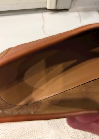 Kahverengi Deri Kadın Loafer Stradivarius - Görsel 4