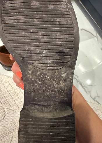 Kahverengi Deri Kadın Loafer Stradivarius - Görsel 6