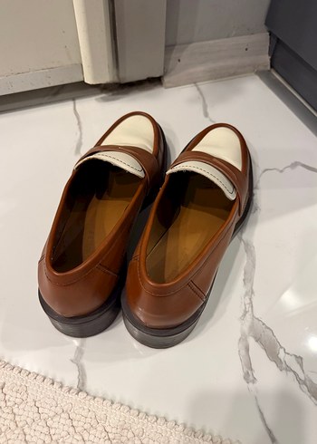 Kahverengi Deri Kadın Loafer Stradivarius - Görsel 2