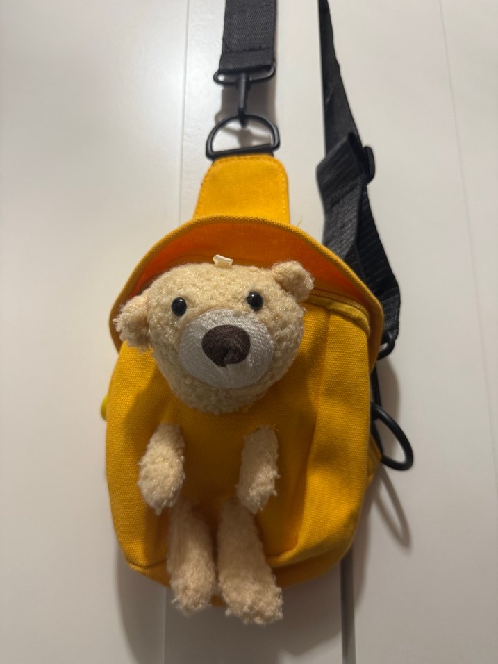 Sarı Ayıcık Figürlü Peluş Çanta - Görsel 2