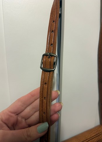 Kahverengi gerçek Deri Kadın Çapraz Çanta - Görsel 4