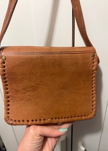 Kahverengi gerçek Deri Kadın Çapraz Çanta - Görsel 5