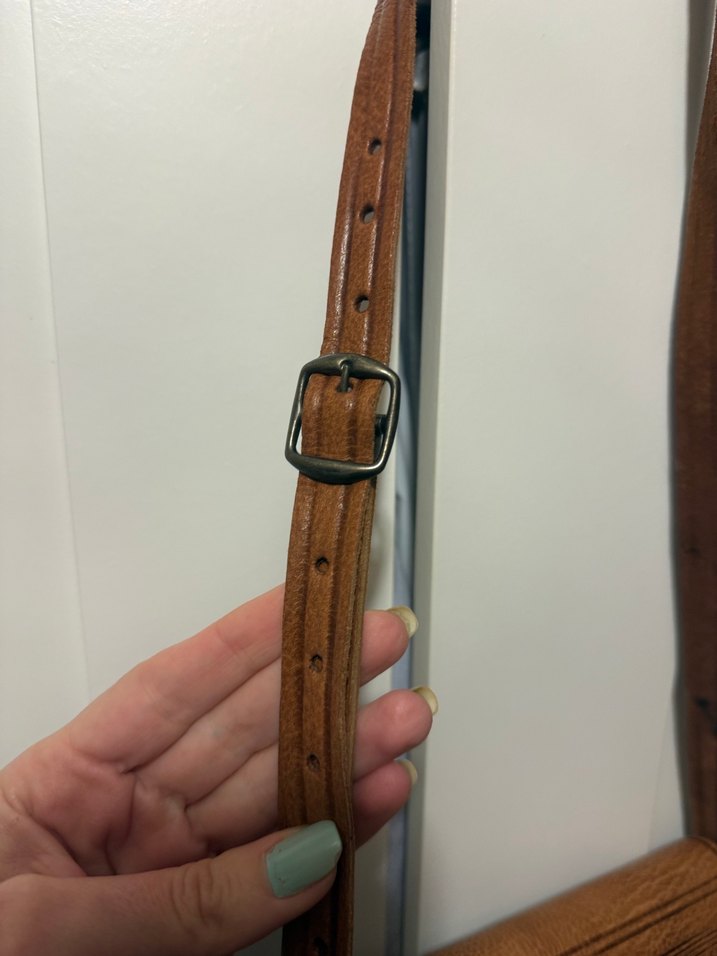 Kahverengi gerçek Deri Kadın Çapraz Çanta - Görsel 4