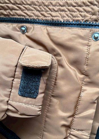 Erkek Çocuk Bej Kapüşonlu Mont - Görsel 7