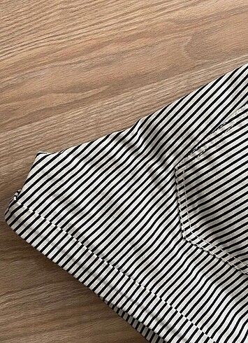 xs Beden H&M xs lacivert beyaz çizgili şort