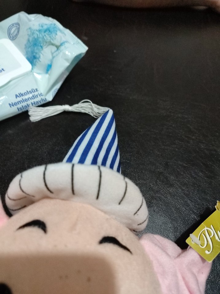 Pembe Pastel Peluş Domuz Oyuncak - Görsel 5