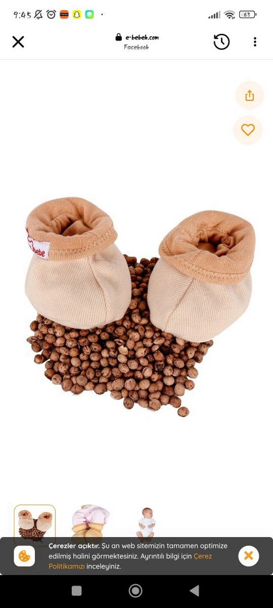 Kiraz Çekirdekli Termal Bebek Patik - Görsel 3