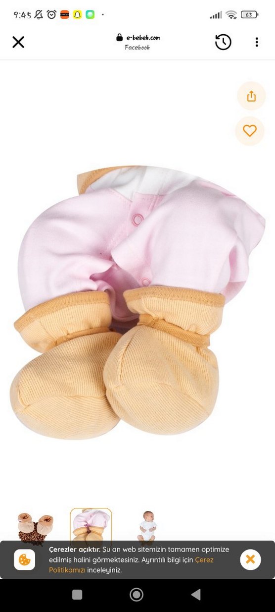 Kiraz Çekirdekli Termal Bebek Patik - Görsel 2