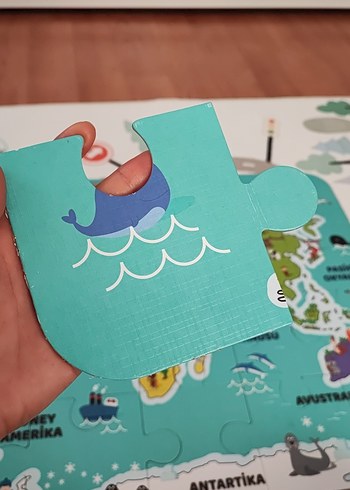 Beden Renk Çocuklar için renkli dünya haritası puzzle