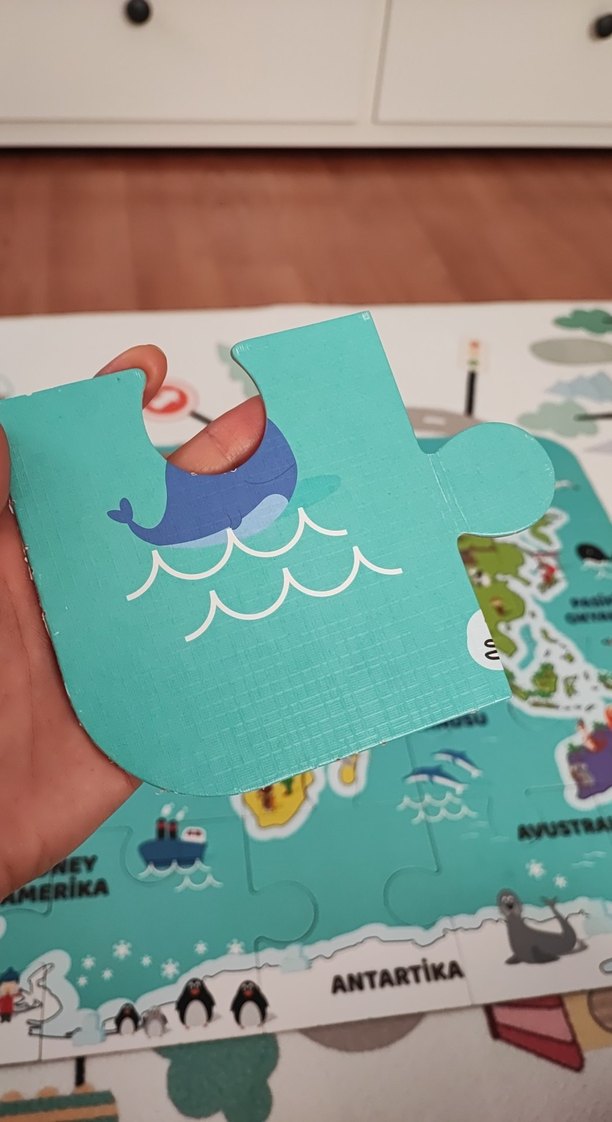 Çocuklar için renkli dünya haritası puzzle - Görsel 4