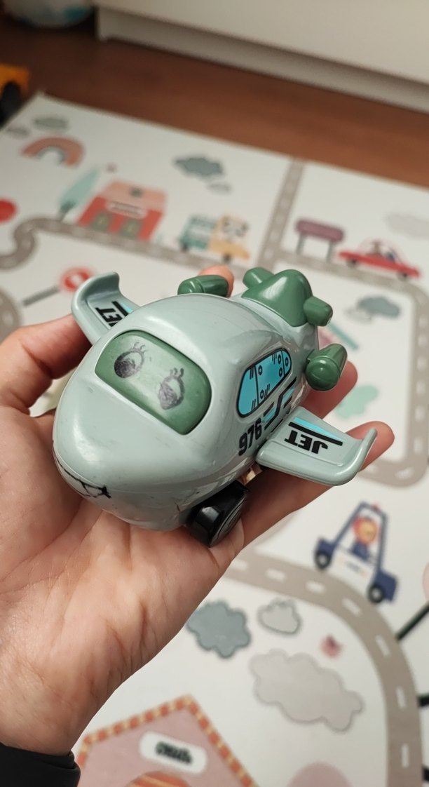 Renkli Yeşil Uçak Oyuncak Seti - Görsel 5