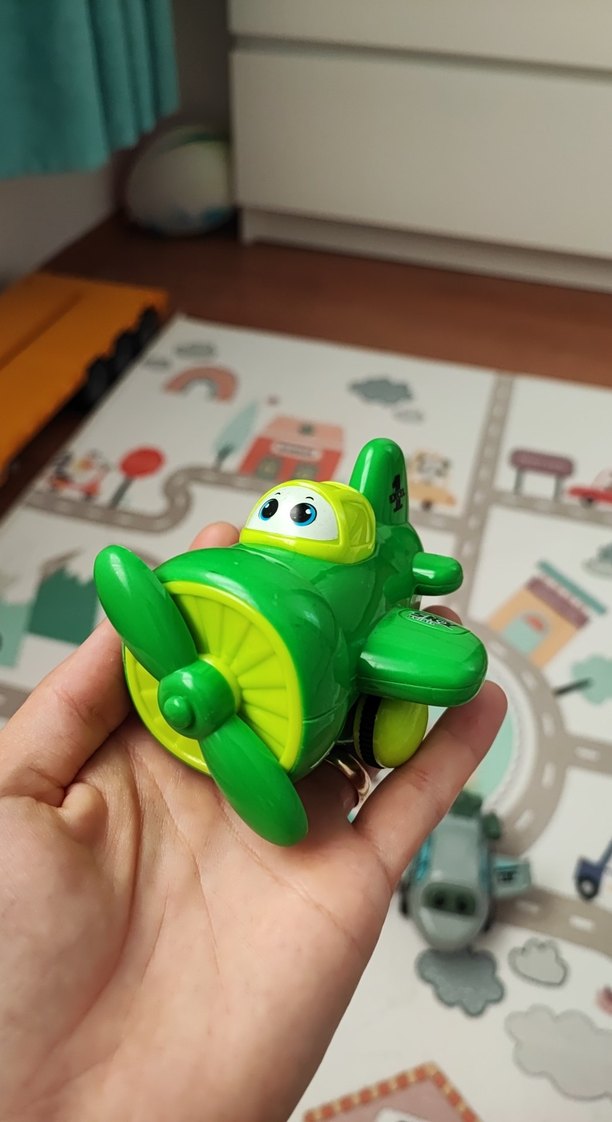 Renkli Yeşil Uçak Oyuncak Seti - Görsel 3