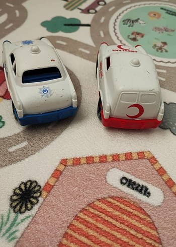 Beyaz Polis ve Ambulans Oyuncak Arabalar - Görsel 4