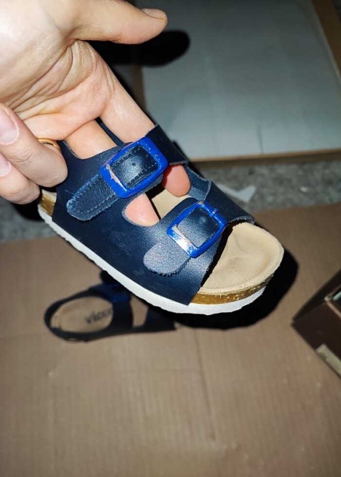 Vicco hakiki deri sandalet  - Görsel 4