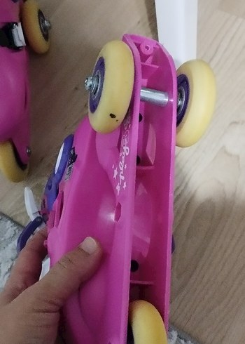 Pembe Kız Çocuk İlk Adım Patenleri Velcro - Görsel 3