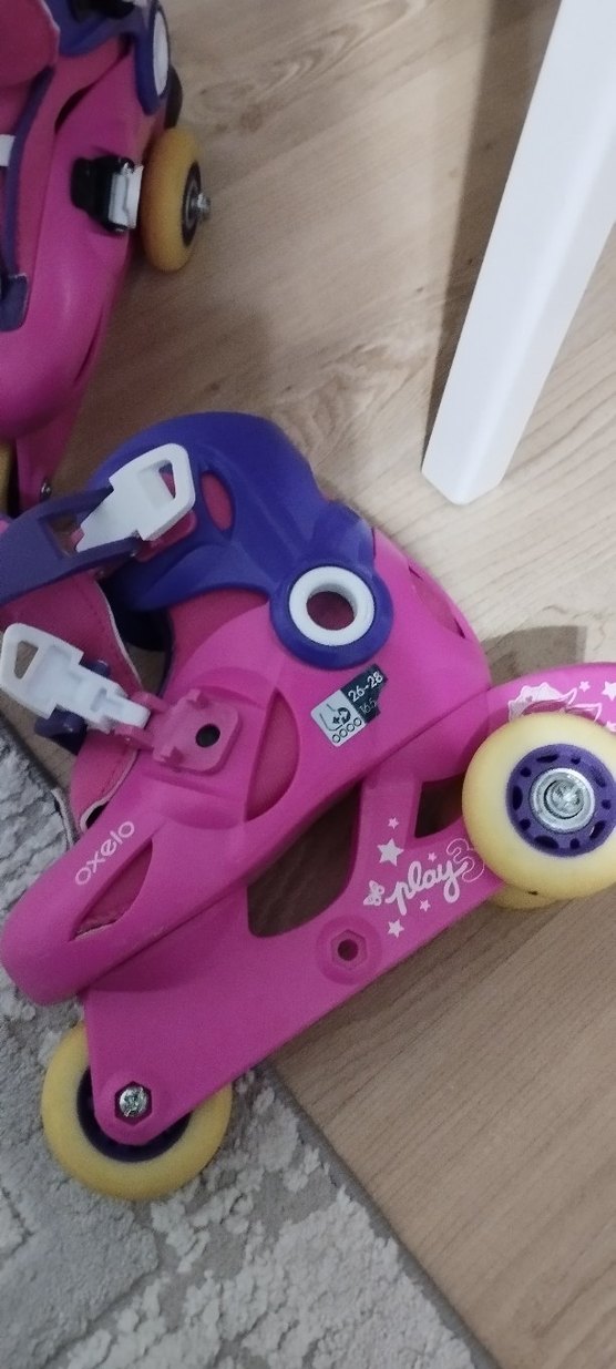 Pembe Kız Çocuk İlk Adım Patenleri Velcro - Görsel 2