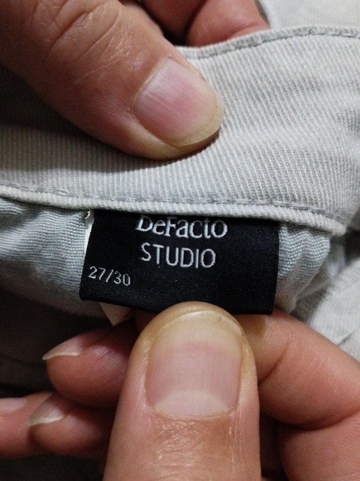 Bej, gri arası Pamuklu Erkek ŞORT - Görsel 3