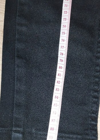 Düğmeli Siyah Skinny Denim Pantolon - Görsel 2