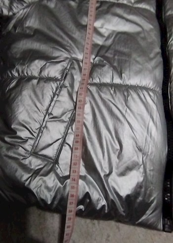 Gri Fermuarlı Kadın Kışlık Mont - Görsel 4