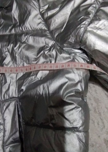 Gri Fermuarlı Kadın Kışlık Mont - Görsel 3