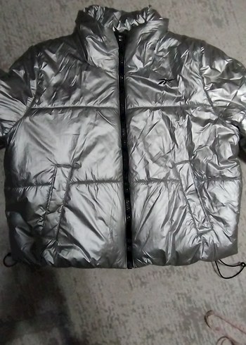 Gri Fermuarlı Kadın Kışlık Mont - Görsel 2