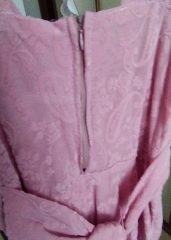 Pembe Vintage Bohem Uzun Elbise - Görsel 4