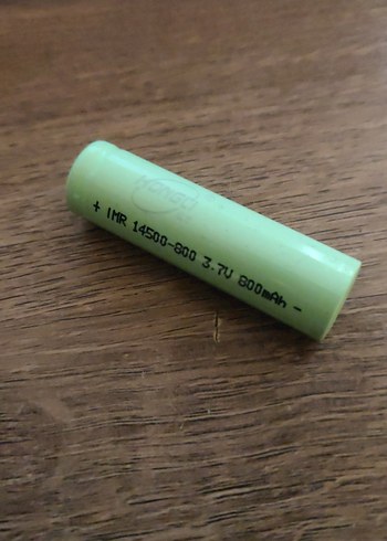 Yeşil IMR 14500 3.7V 800mAh Pil