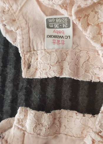 24-36 Ay Beden ten rengi Renk Kız Çocuk Dantelli Bej Elbise