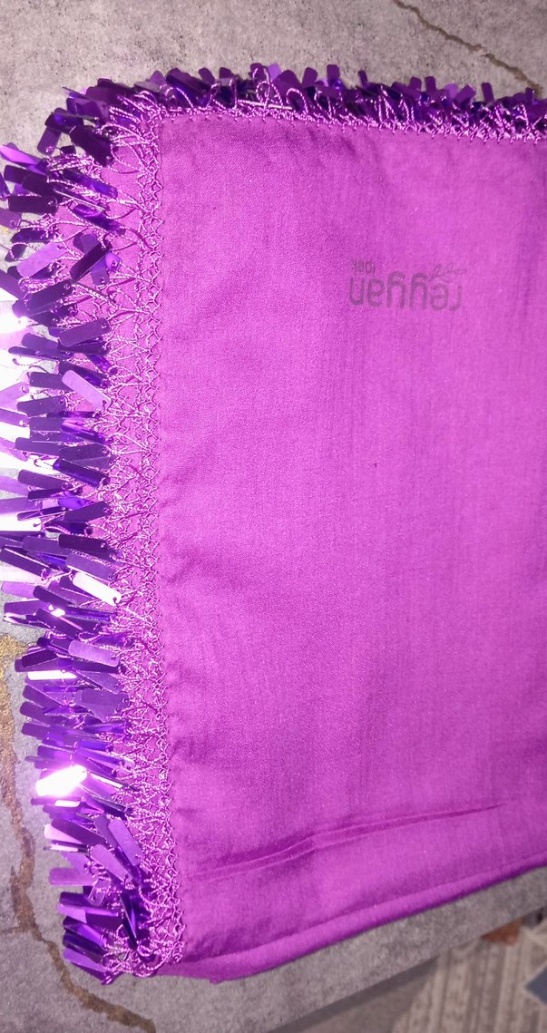 Pullu Parlak Mor Kadın yazma toplu alımlarda indirim yapılır - Görsel 2