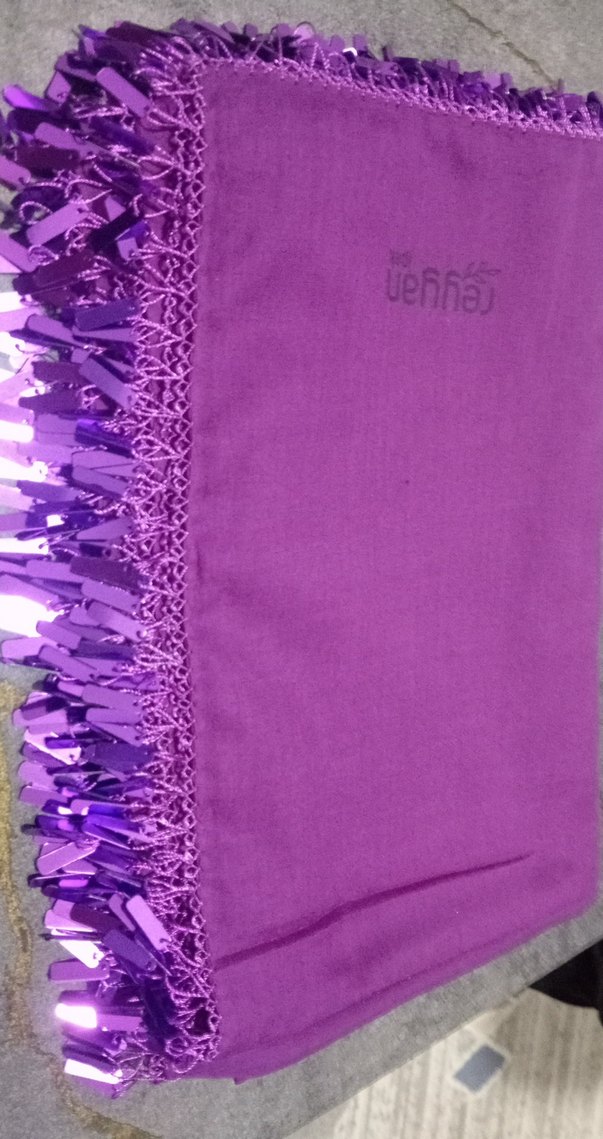 Pullu Parlak Mor Kadın yazma toplu alımlarda indirim yapılır - Görsel 4