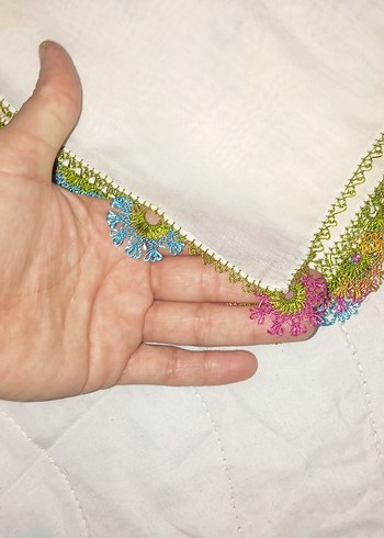 iğne oyası 4 Kenarlı Çok Renkli Kadın yazma - Görsel 5