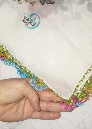 iğne oyası 4 Kenarlı Çok Renkli Kadın yazma - Görsel 6