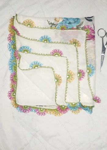 iğne oyası 4 Kenarlı Çok Renkli Kadın yazma - Görsel 3