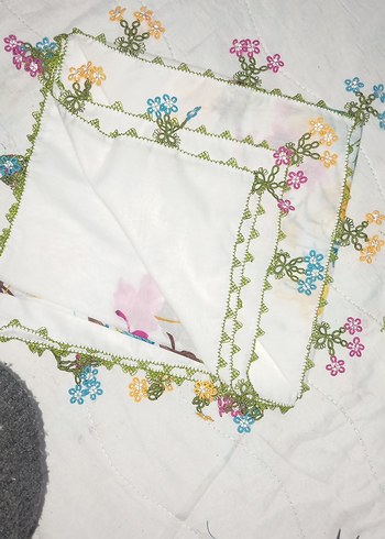 2tarafı işlenmiştir diğr 2 Kenarı önce işlenmiş Çok Renkli eşarp - Görsel 3