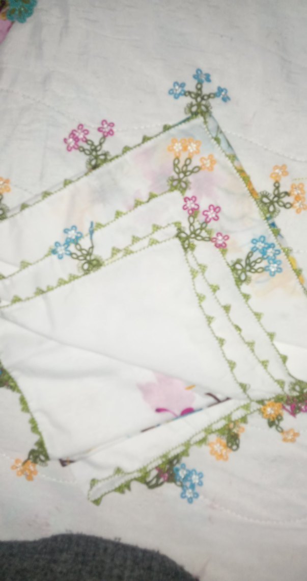 2tarafı işlenmiştir diğr 2 Kenarı önce işlenmiş Çok Renkli eşarp - Görsel 4