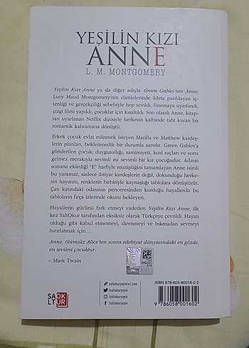  Yeşilin Kızı Anne - L.M. Montgomery