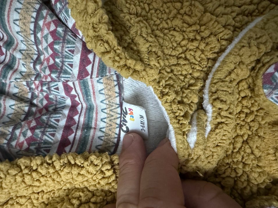 Kahverengi Nakışlı Bebek Tulumu - Görsel 4