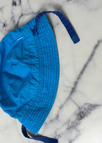 Mavi Bağlamalı Çocuk Şapka - Görsel 3