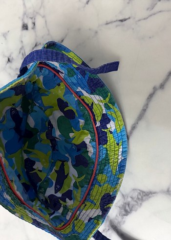 Mavi Bağlamalı Çocuk Şapka - Görsel 2