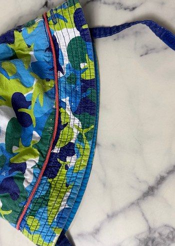 Mavi Bağlamalı Çocuk Şapka - Görsel 5