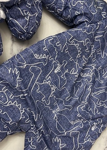 Fermuarlı Baskılı Erkek Bebek Tulumu - Görsel 5