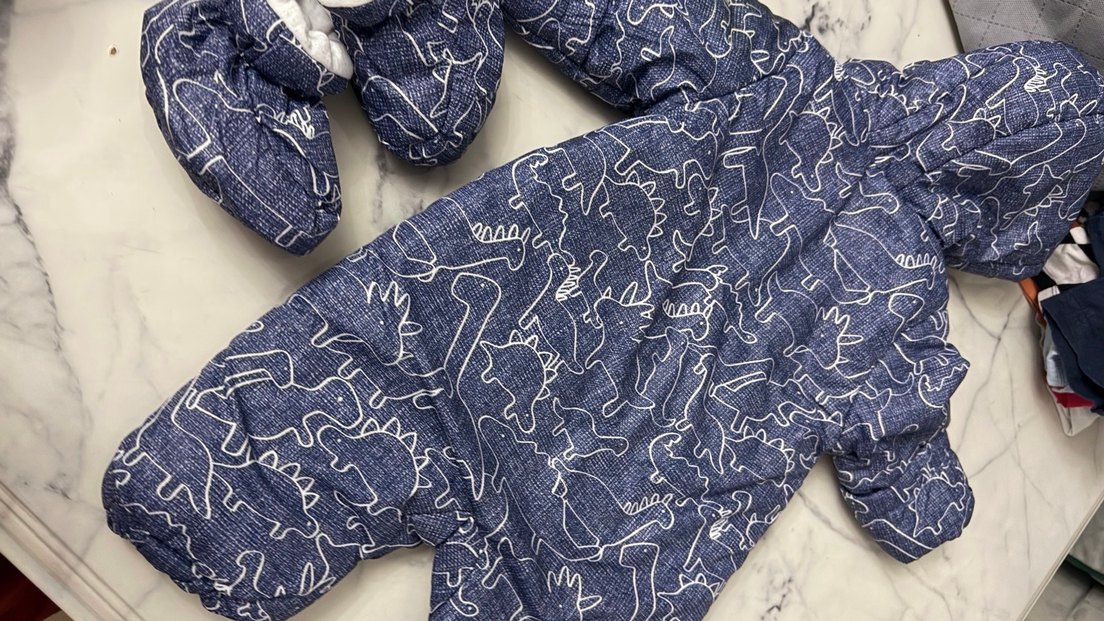 Fermuarlı Baskılı Erkek Bebek Tulumu - Görsel 5